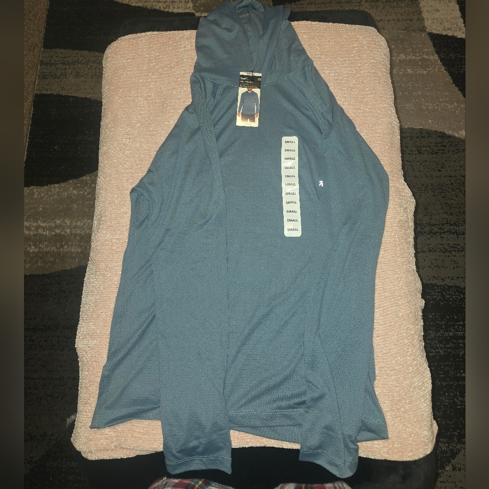 Gap Fit Mens Long Sleeve Moisture Wicking Relfective Logo Active Hoodie